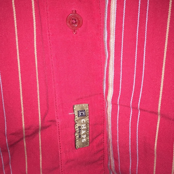 Chaps Denim Mens Button Up Light Striped Shirt XL - Picture 3 of 7
